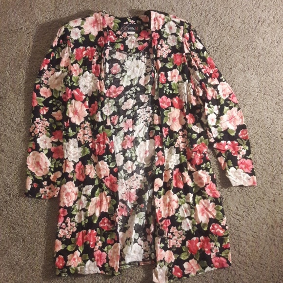 damon II Tops - ❤ Floral Cover Up - mid sleeve